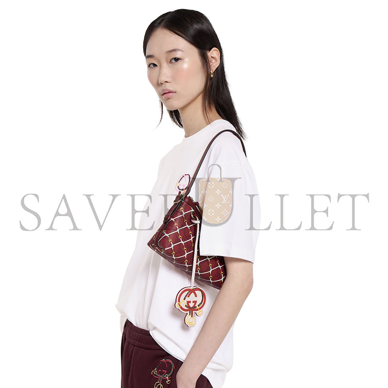GUCCI GG EMBLEM SMALL SHOULDER BAG 847450 (22*14*8cm)